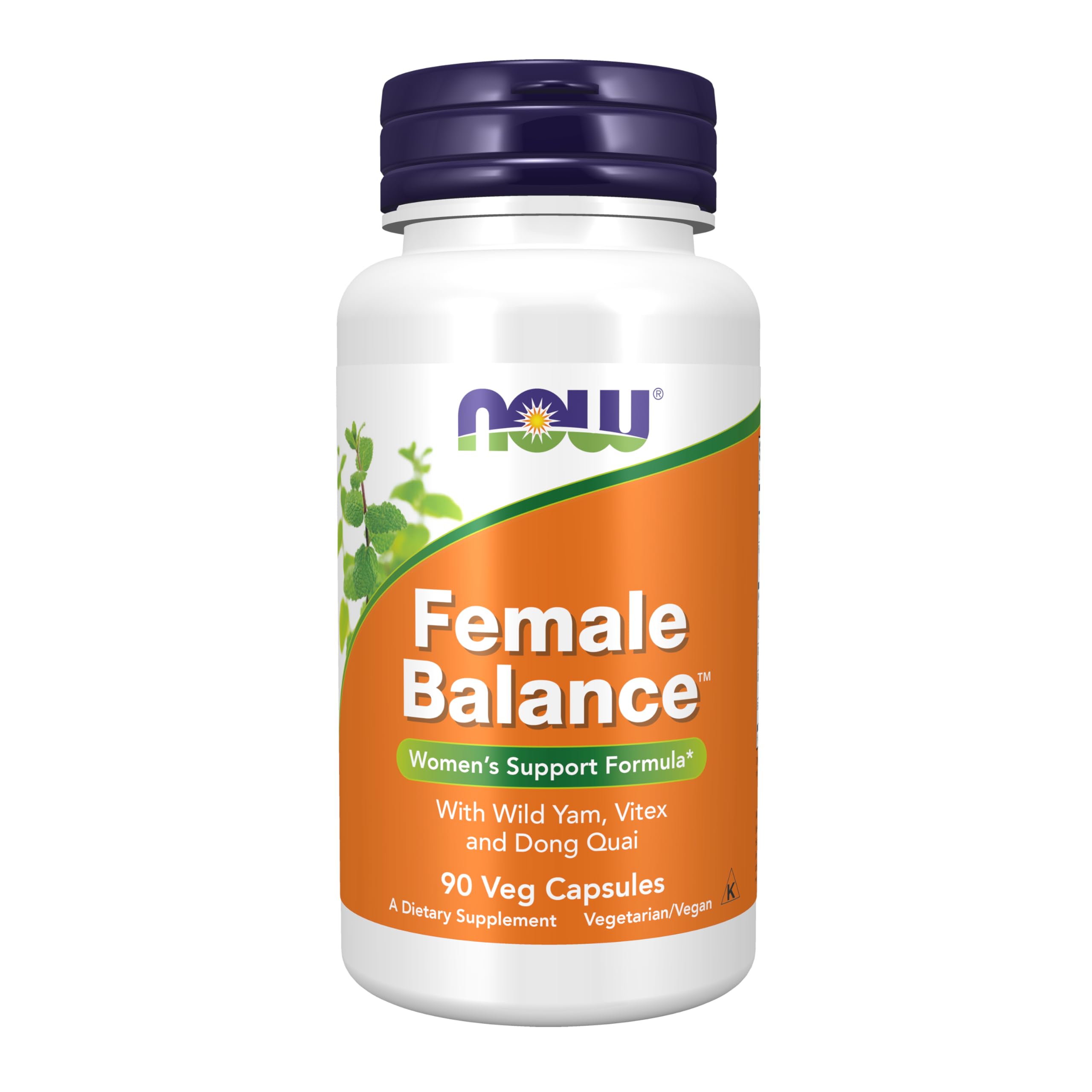 NOW Foods Female Balance bottle label featuring Wild Yam and Vitex