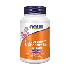 NOW Foods Glucosamine & Chondroitin with MSM bottle label