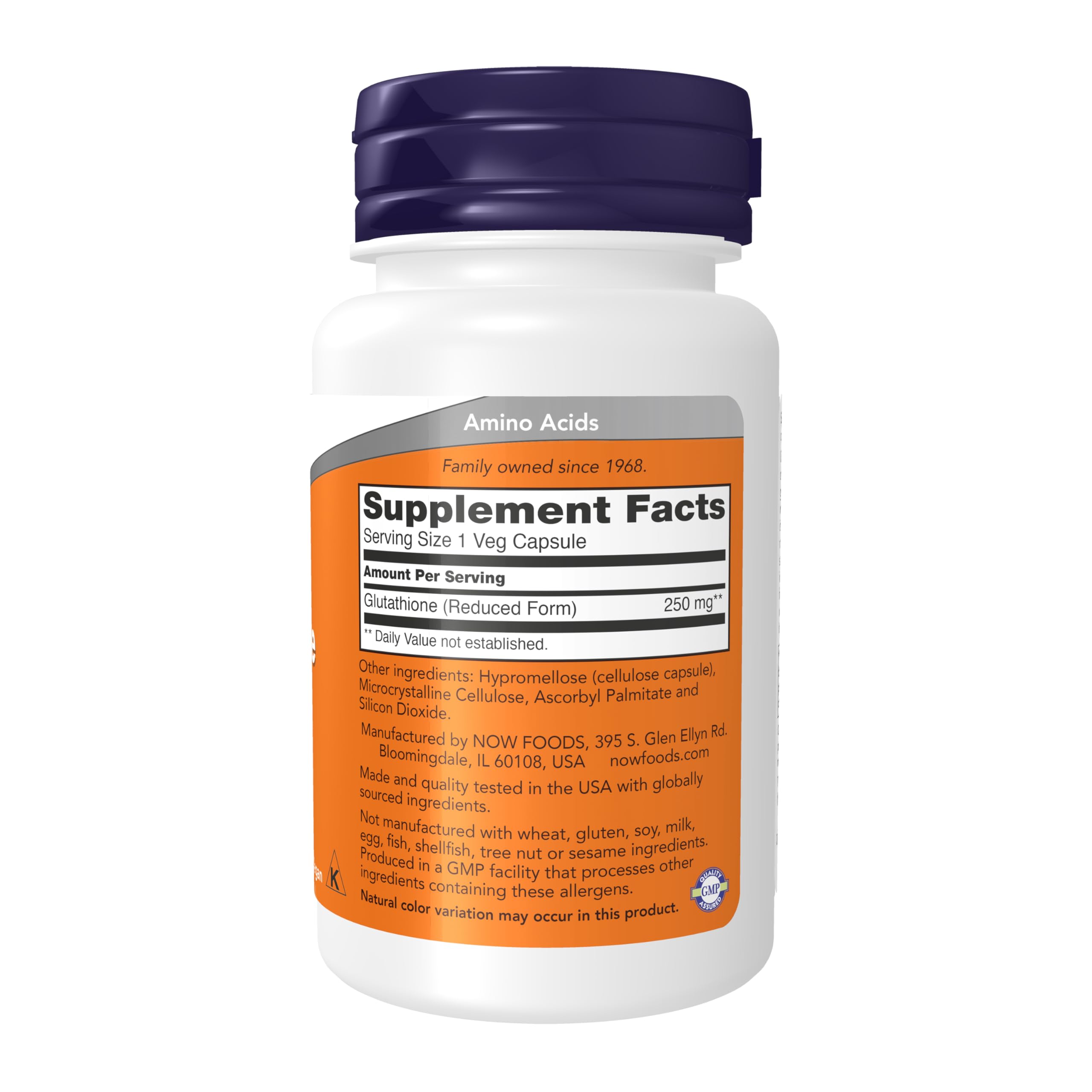 Reduced active form of glutathione for bioavailability