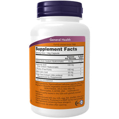 Close-up of a Hyaluronic Acid 100 mg capsule