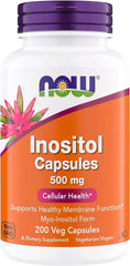 NOW Foods Inositol 500 mg bottle for healthy membranes