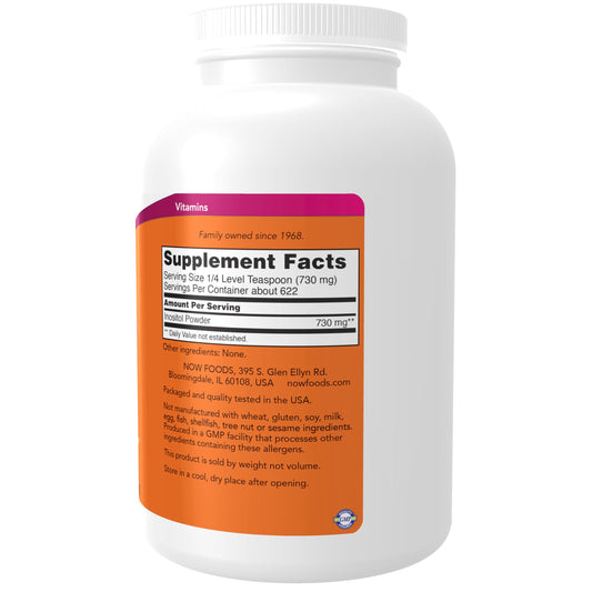 NOW Foods Inositol Powder label close-up