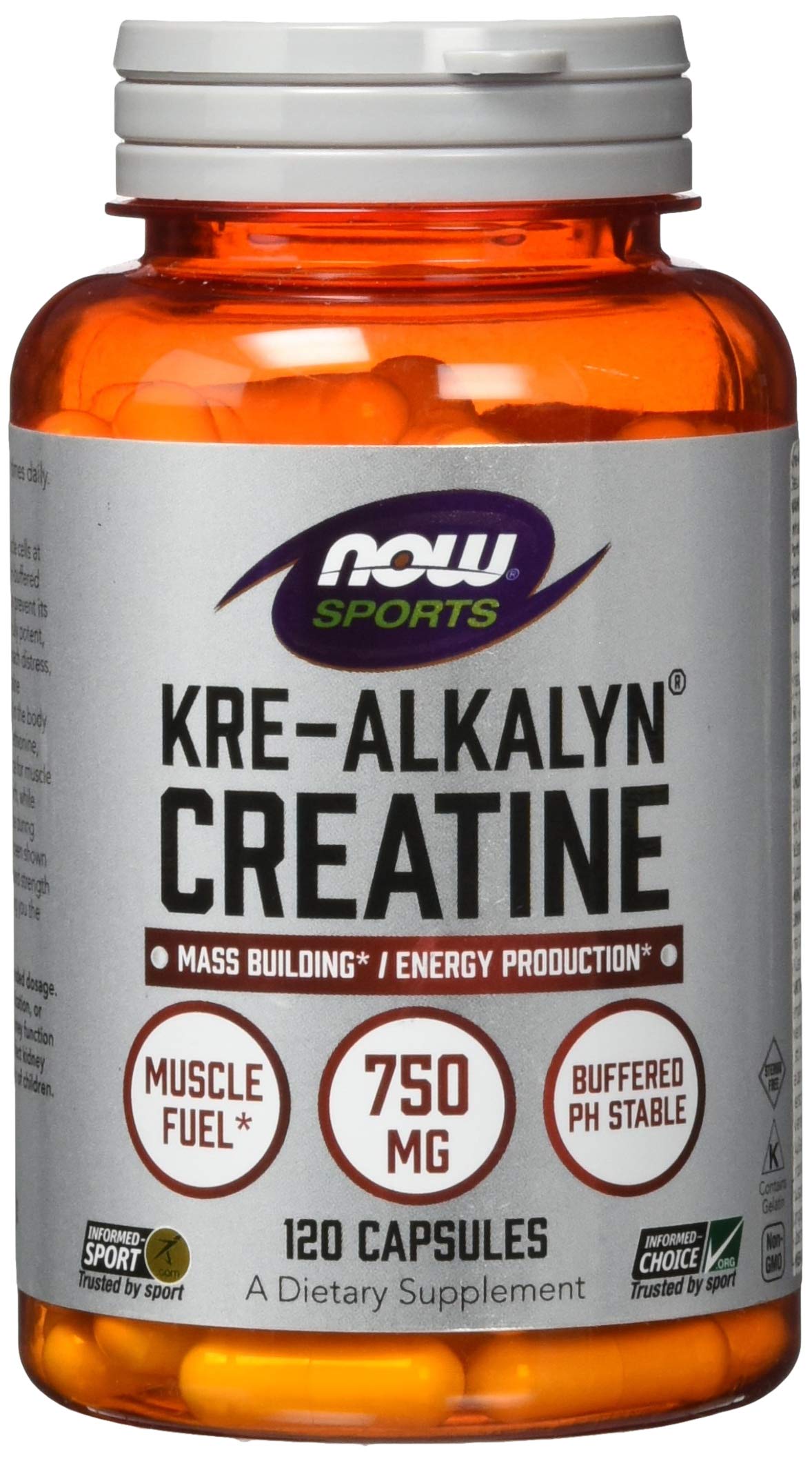 Now Foods Kre-Alkalyn Creatine 120 Capsules bottle