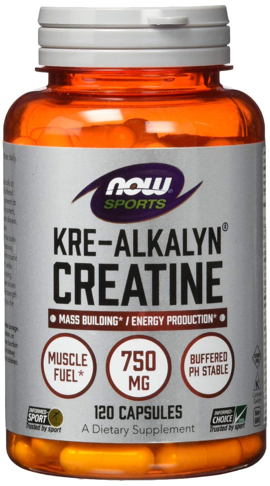 Now Foods Kre-Alkalyn Creatine 120 Capsules bottle