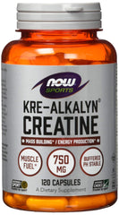 Now Foods Kre-Alkalyn Creatine 120 Capsules bottle