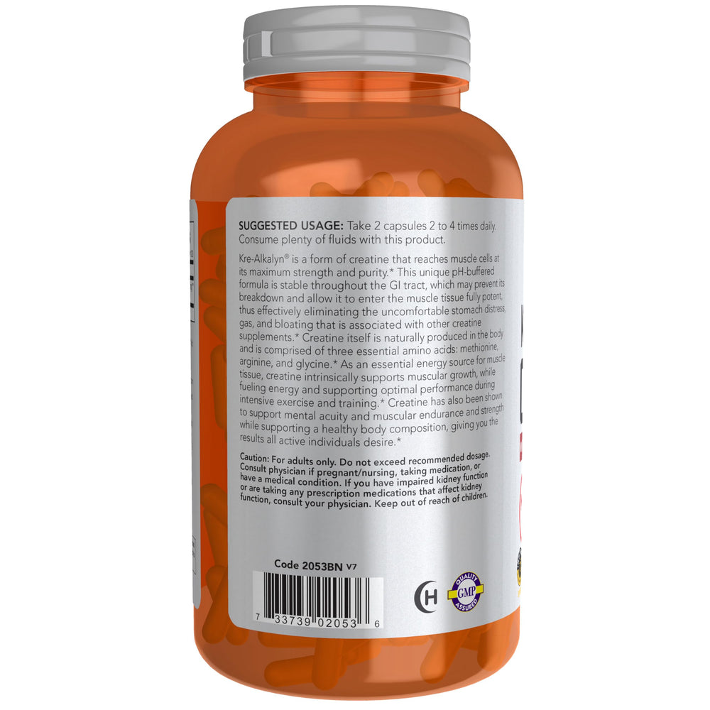 NOW Foods Kre-Alkalyn Creatine 750 mg | UK | British Vita – British ...