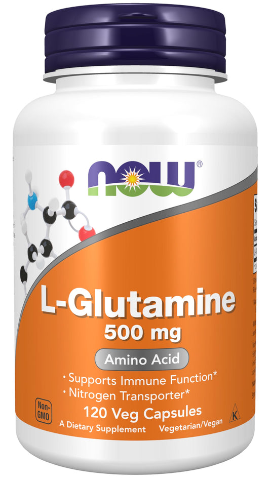 NOW Foods L-Glutamine 500 mg bottle