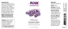 Lavender essential oil bottle close-up