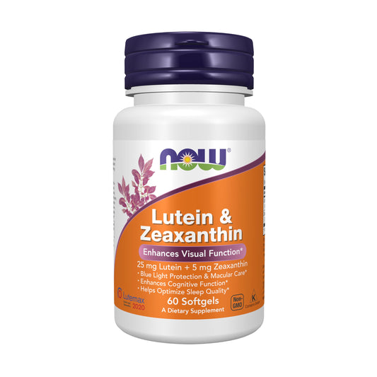 NOW Foods Lutein & Zeaxanthin bottle label
