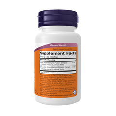 Close-up of NOW Foods Lutein & Zeaxanthin bottle
