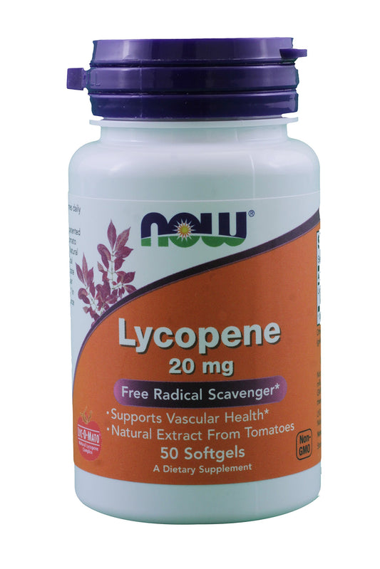 Now Foods Lycopene bottle – 50 softgels, 20 mg per softgel, pack of 2