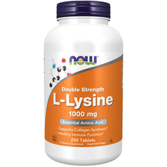 NOW Foods L-Lysine 1000 mg bottle label