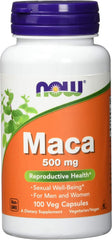 NOW Foods Maca 500 mg vegan capsules – front view