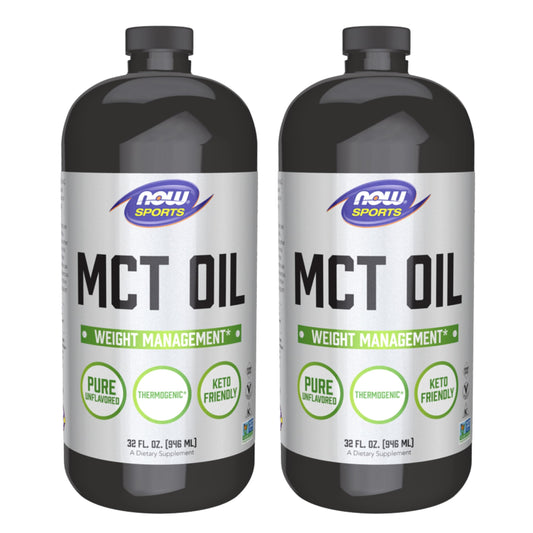 Now Foods MCT Oil 32 oz bottle front view - pack of 2