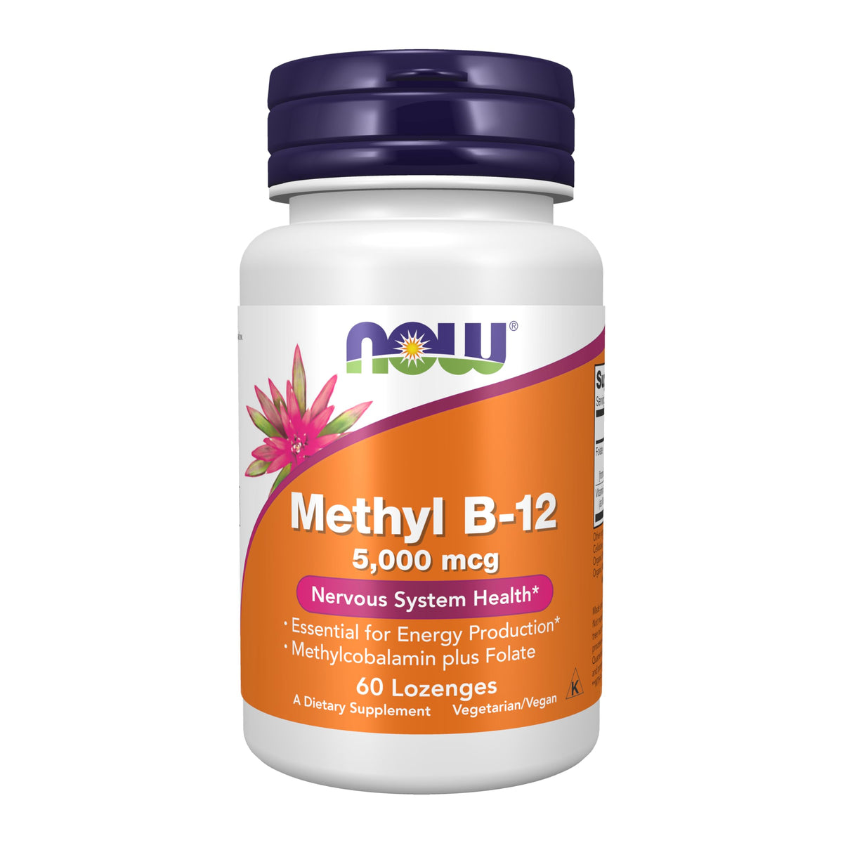 NOW Foods Methyl B-12 5,000 mcg bottle and packaging
