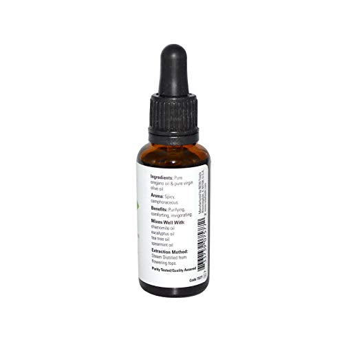 NOW Foods Oil of Oregano 25% label