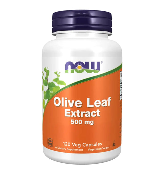 Now Foods Olive Leaf Extract 500 mg bottle - front view