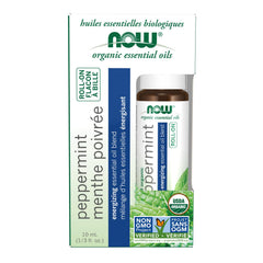 NOW Foods Peppermint Roll-On 10 mL bottle