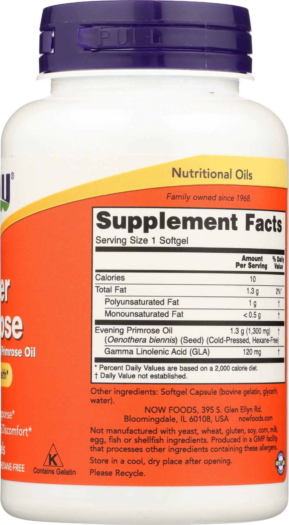 6-pack of Now Foods Primrose 1300mg bottles