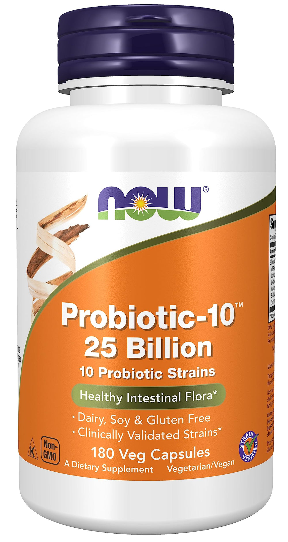NOW Foods Probiotic-10 25 Billion - 10 strains, capsule bottle