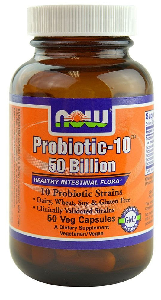Now Foods Probiotic 10-50 Billion - 50 Veg Capsules bottle front view
