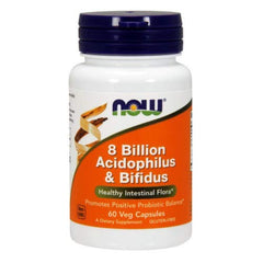 Three Now Foods probiotic capsules and bottle (60-veg) for 8 Billion Acidophilus & Bifidus