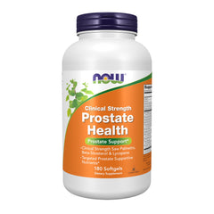 NOW Foods Prostate Health bottle front with capsules for daily support.