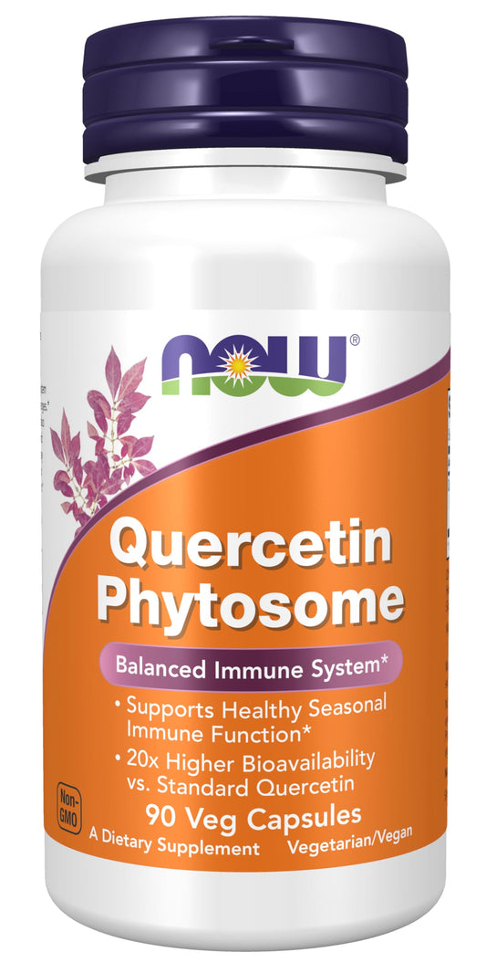 NOW Foods Quercetin Phytosome 250 mg bottle label