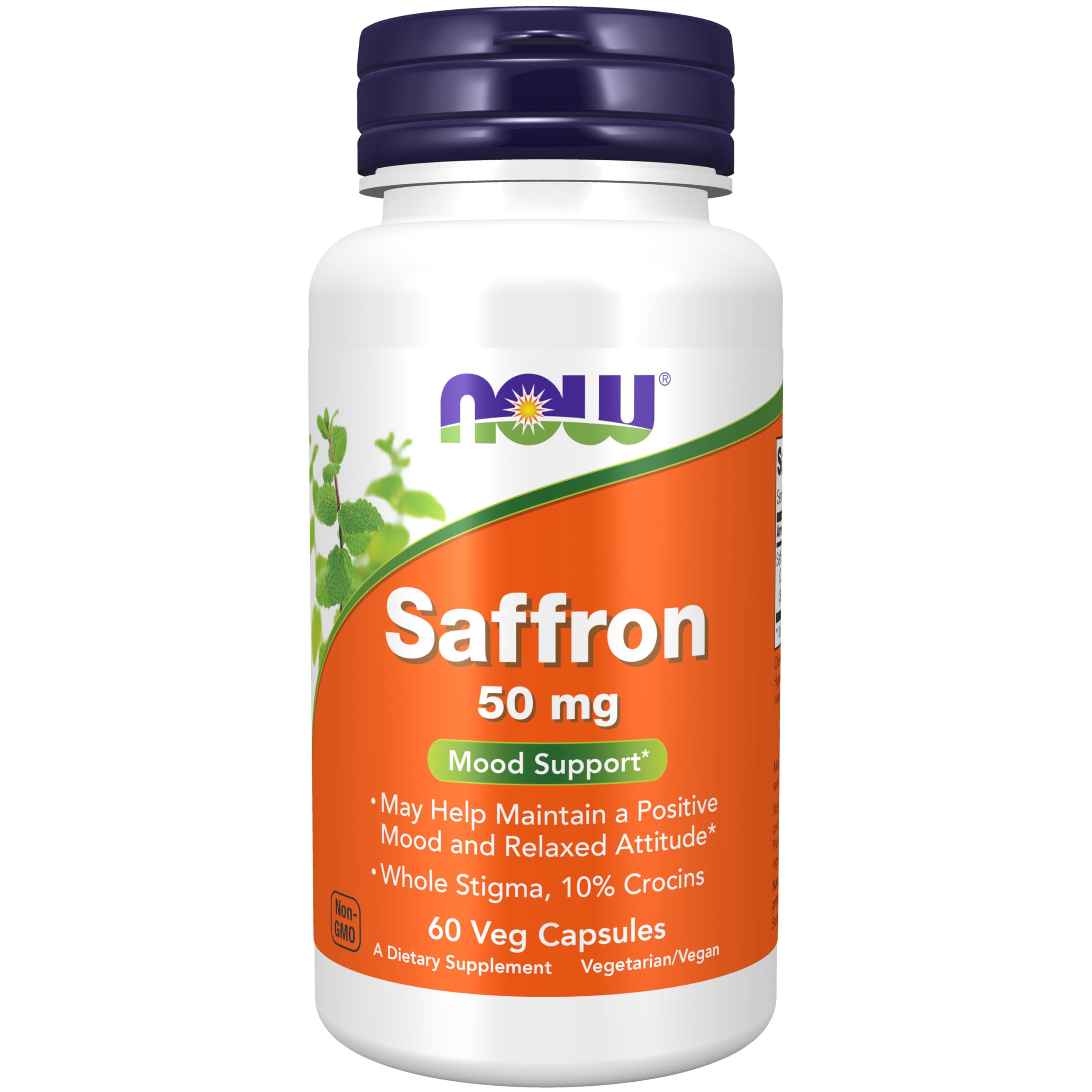 NOW Foods Saffron Whole Herb 50 mg – 60 Veg Capsules