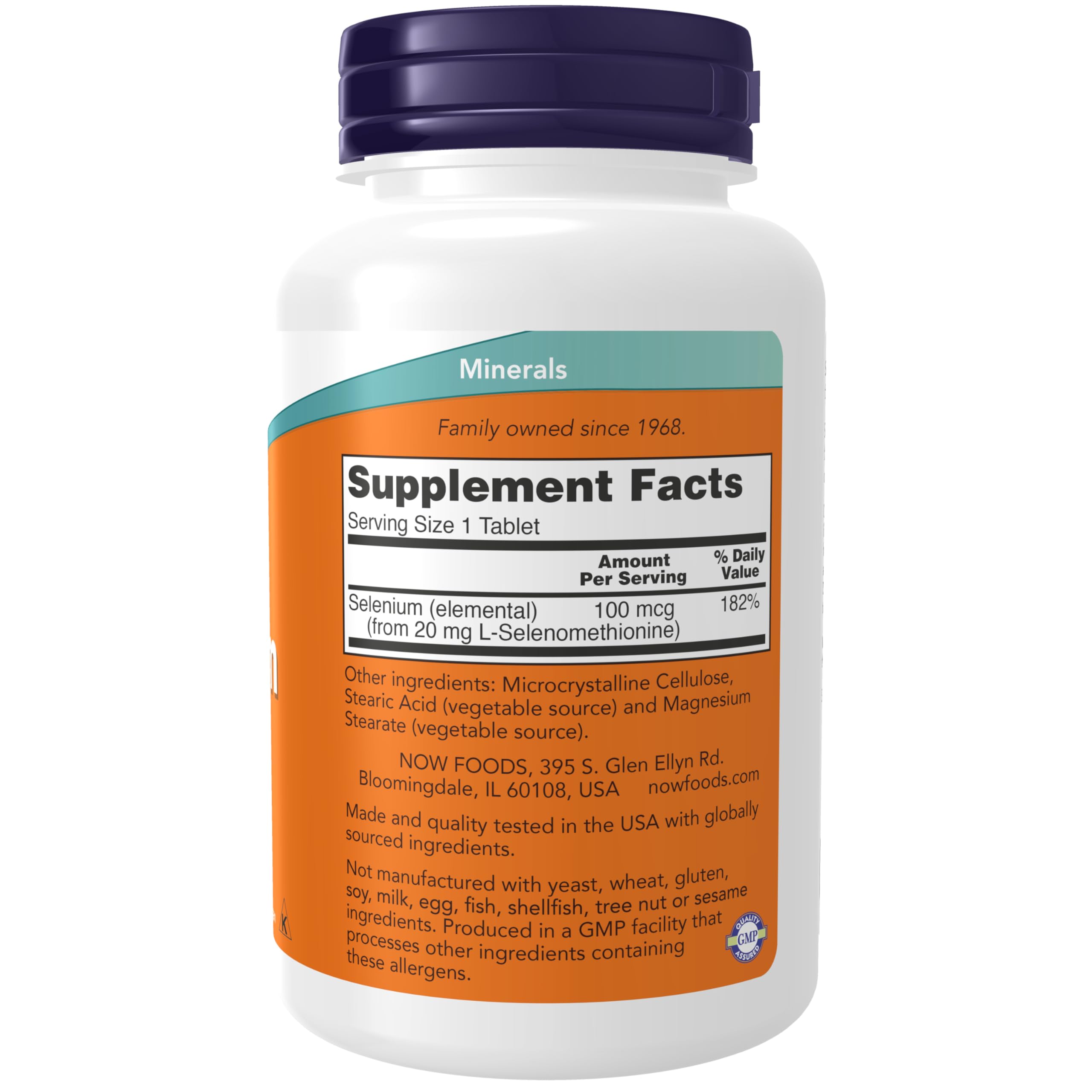 Selenium 100 mcg tablets front view