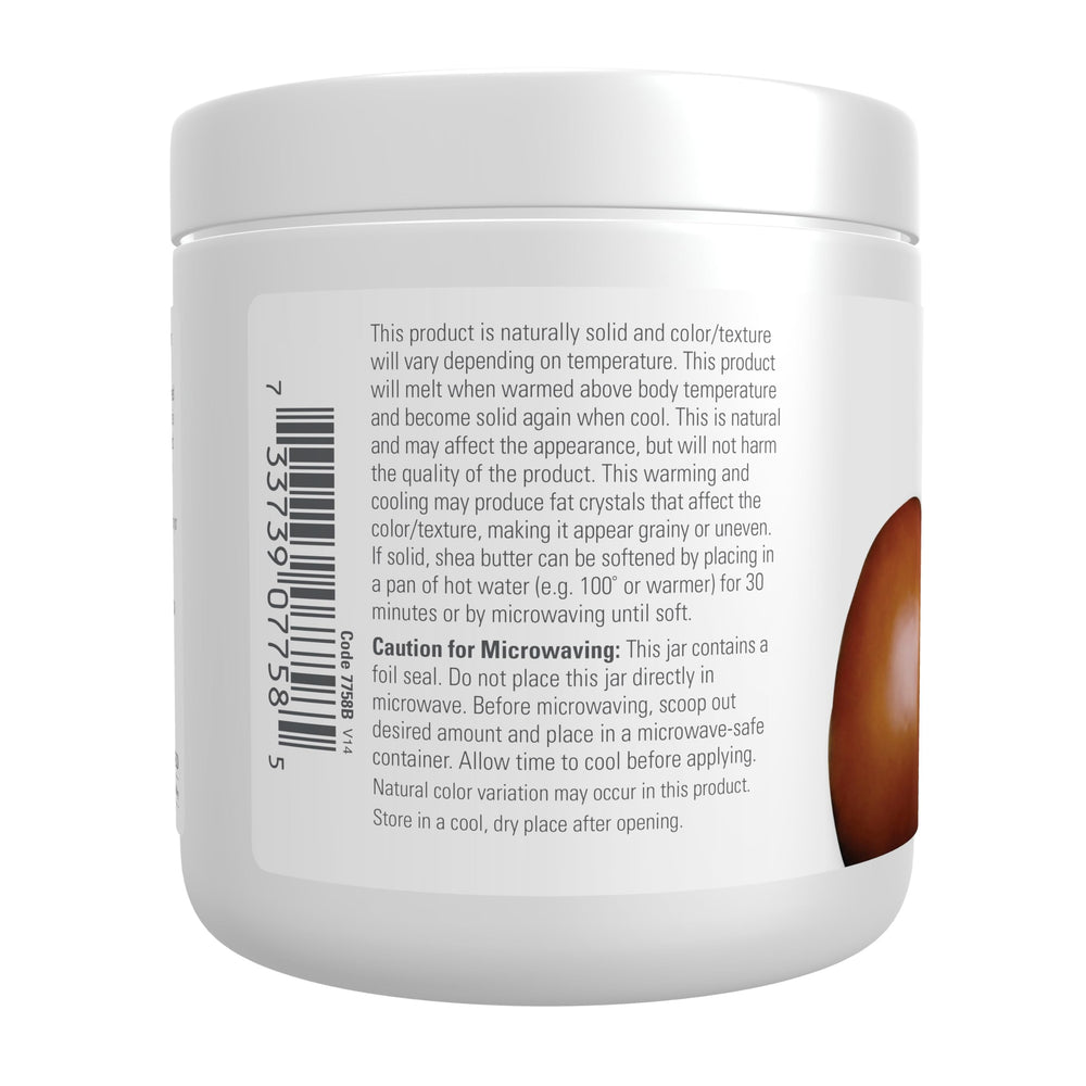 NOW Foods Shea Butter applied to elbow to seal in moisture.