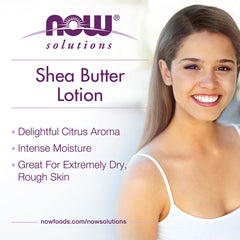 NOW Foods Shea Butter applied to knee for soft, smooth skin.