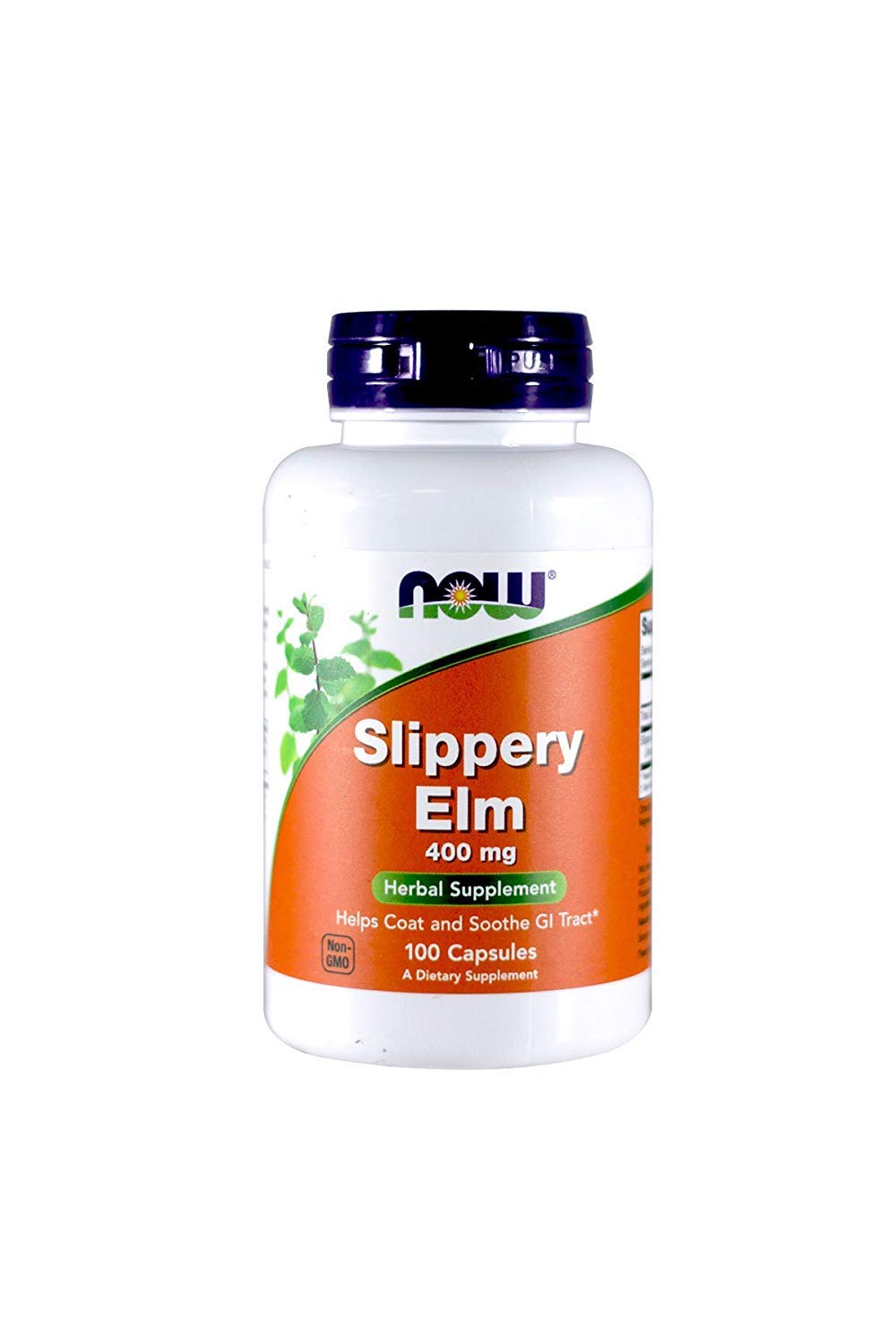Now Foods Slippery Elm 400mg capsules, 100-count pack of 2