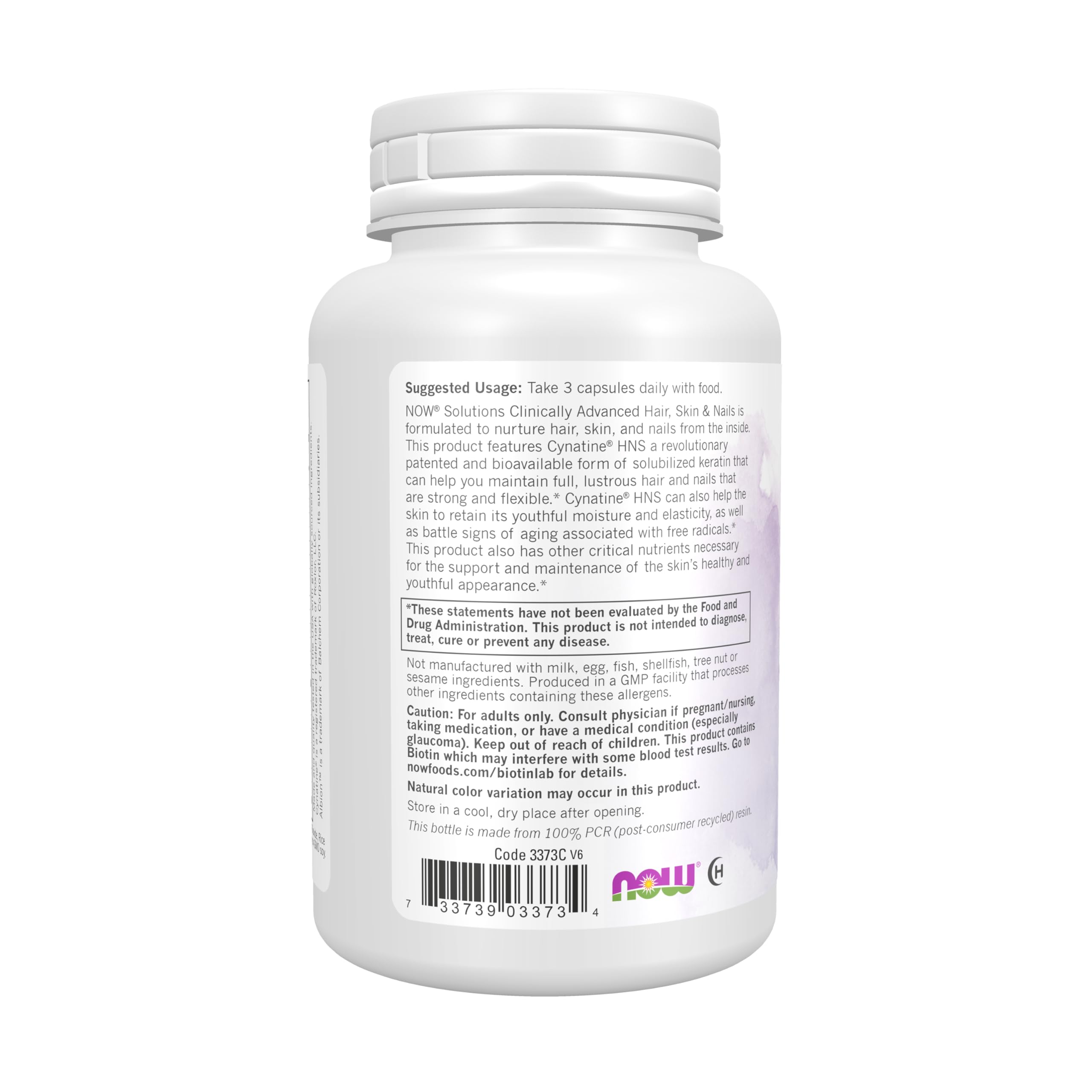 Ingredient highlights for NOW Foods Solutions Hair, Skin & Nails