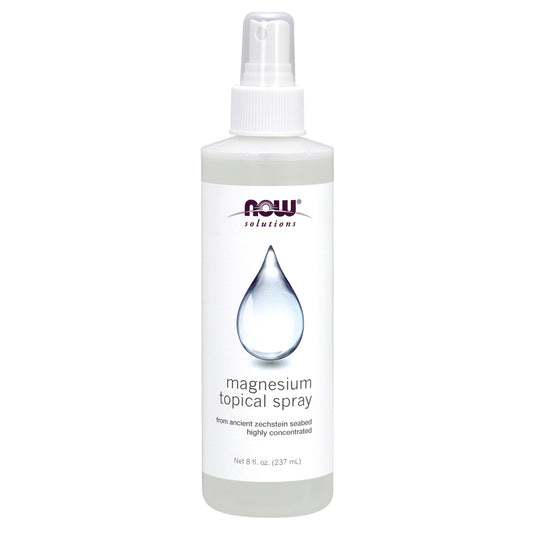 NOW Foods Solutions Magnesium Topical Spray bottle on white background