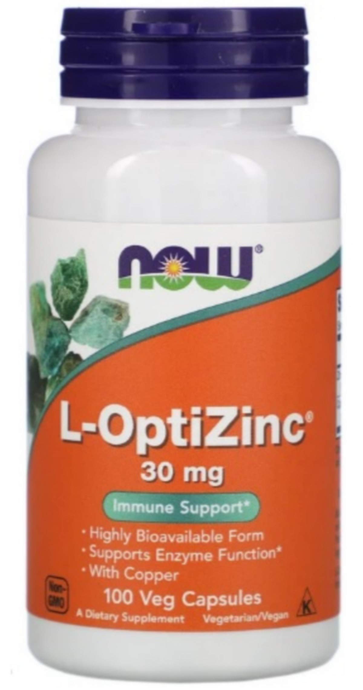 Now Foods SPO Optizinc 30mg Copper bottle – front view