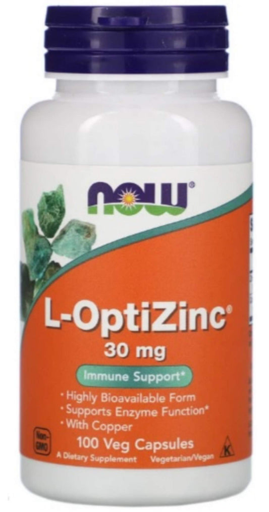 Now Foods SPO Optizinc 30mg Copper bottle – front view