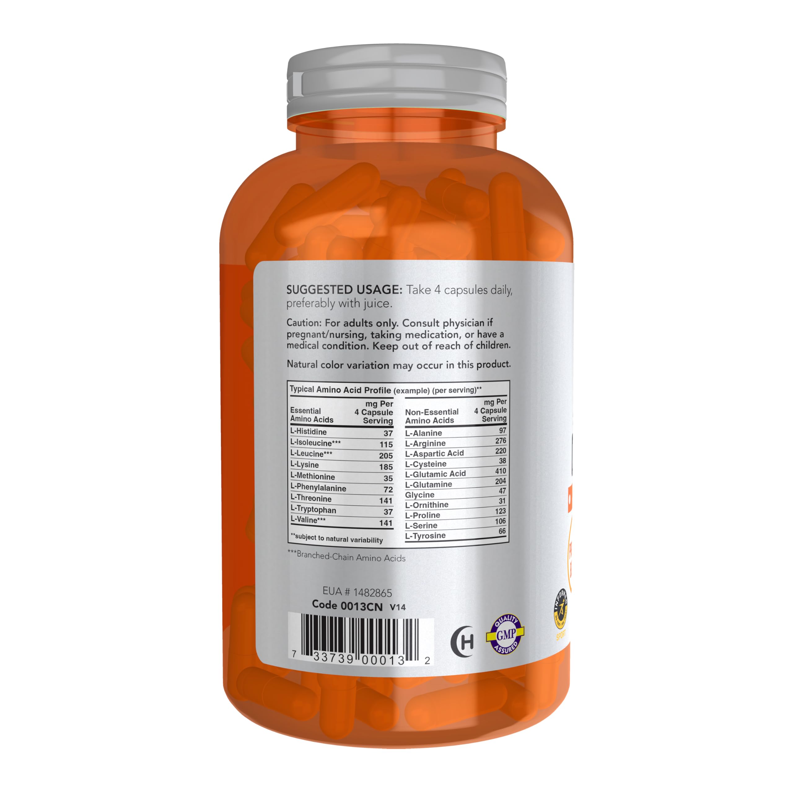 Amino Complete capsules spilling from bottle