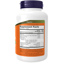 NOW Foods Super Enzymes label highlighting bromelain and papain