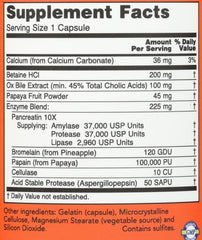 NOW Foods Super Enzymes packaging and bottle on white