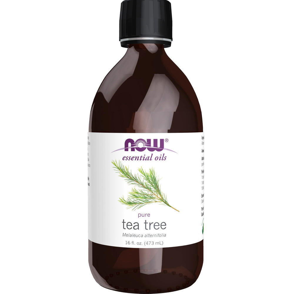 NOW Foods Tea Tree Oil 16 oz bottle — front view