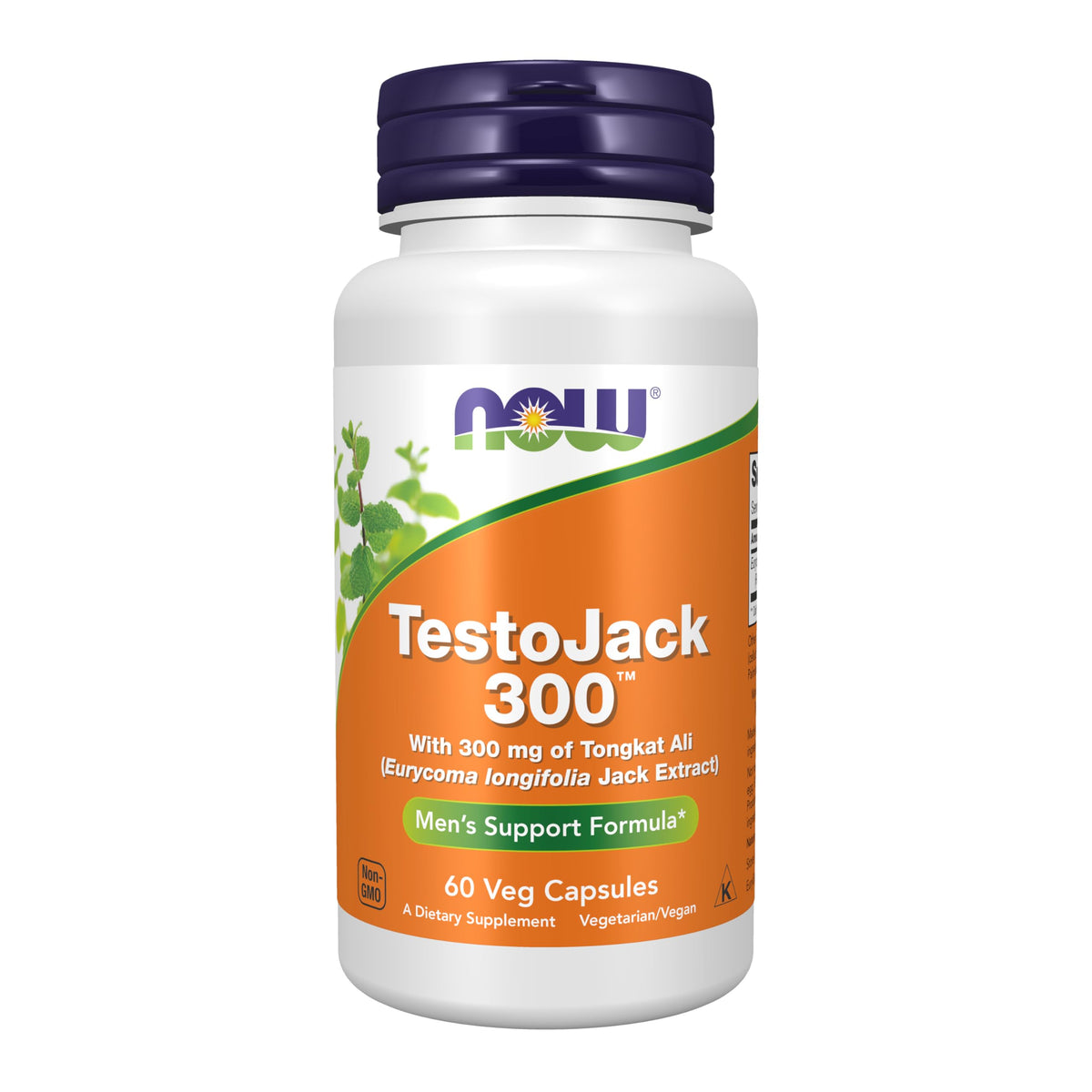 NOW Foods TestoJack 300 Tongkat Ali bottle label