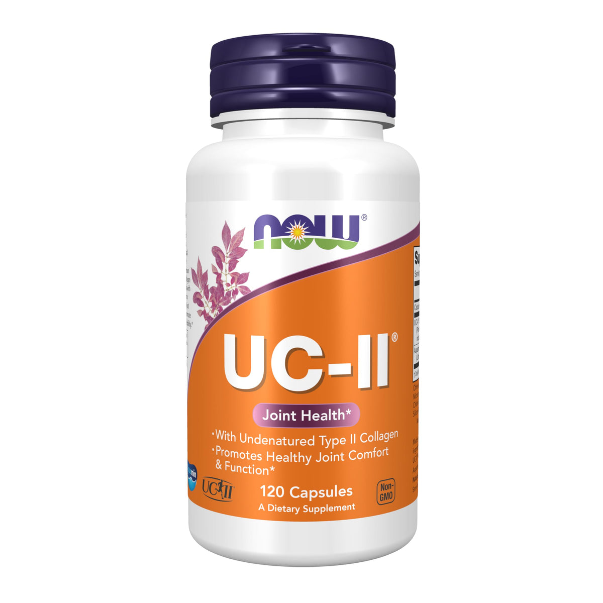 NOW Foods UC-II Type II Collagen label showing 120 veggie capsules