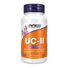 NOW Foods UC-II Type II Collagen label showing 120 veggie capsules