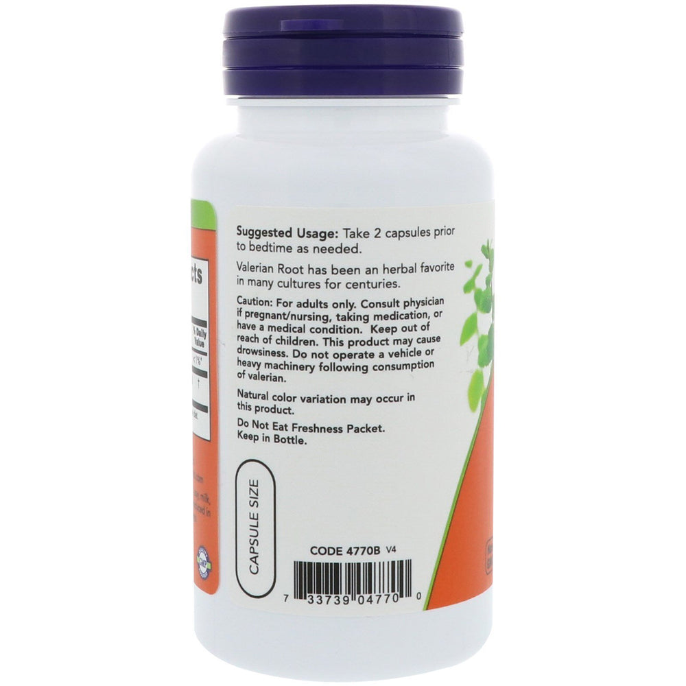 NOW Foods Valerian Root bottle packaging