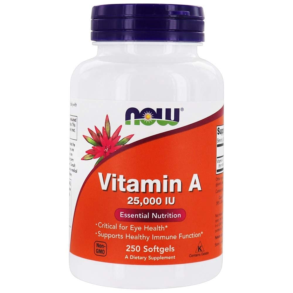 NOW Foods Vitamin A 25,000 IU softgels bottle
