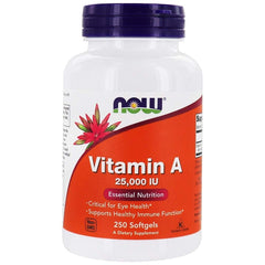 NOW Foods Vitamin A 25,000 IU softgels bottle