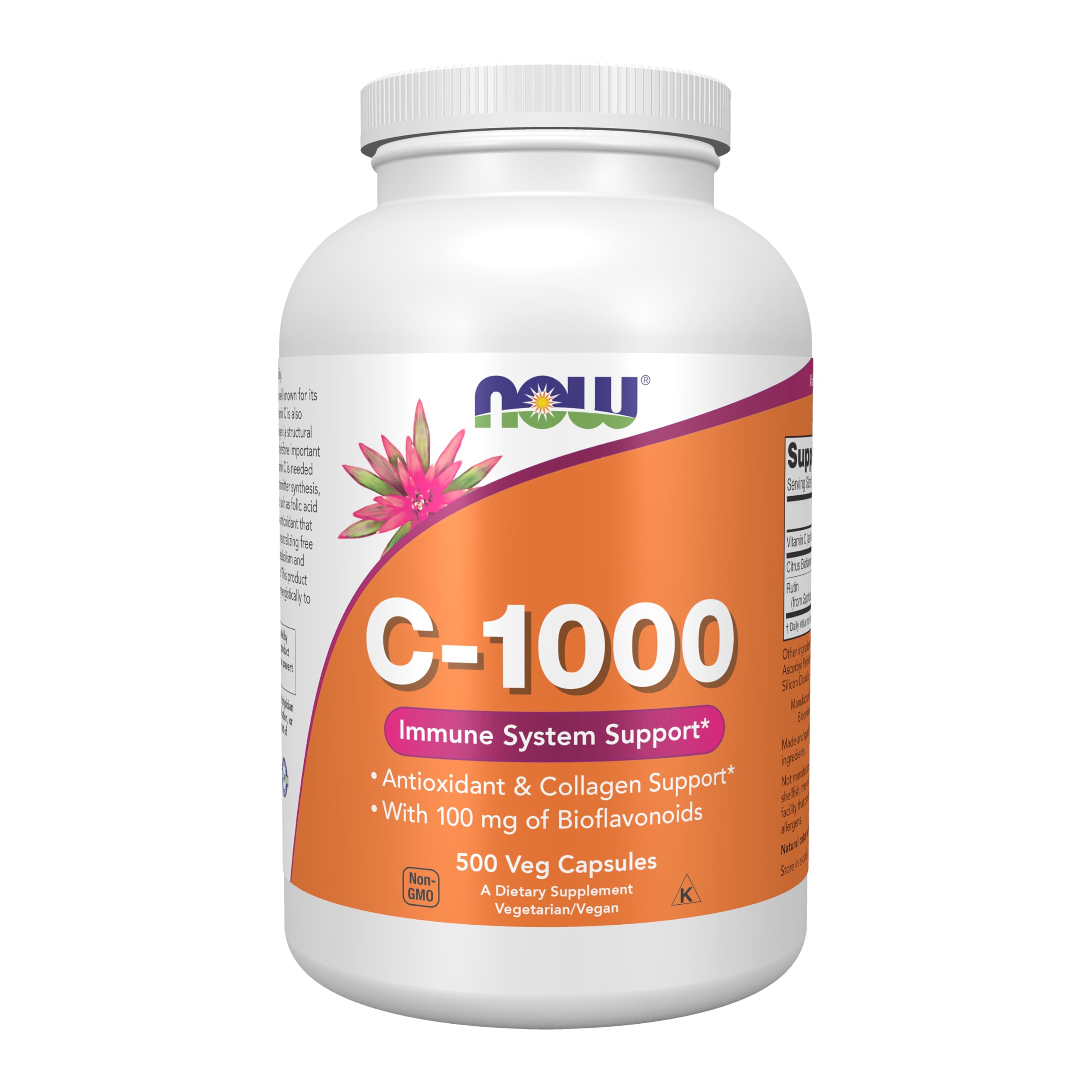 NOW Foods Vitamin C-1000 with Bioflavonoids bottle and label
