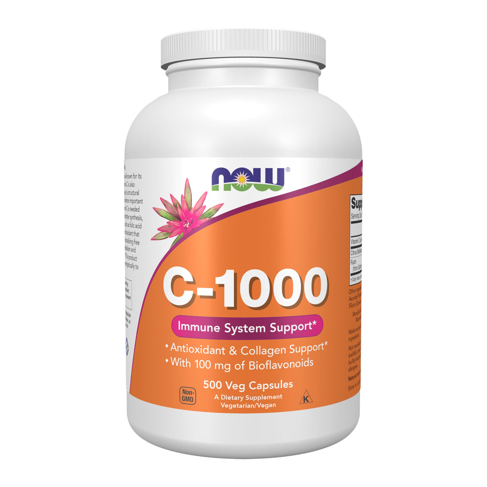 NOW Foods Vitamin C-1000 with Bioflavonoids bottle and label