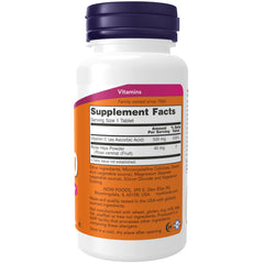 NOW Foods Vitamin C-500 with Rose Hips label – product label